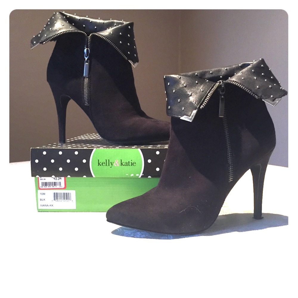 Kelly & Katie Suede Heel Booties